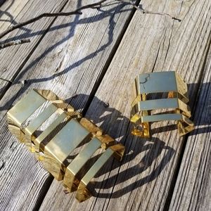 Brass OCTAGONAL cuff bracelet set deals Bisjoux …